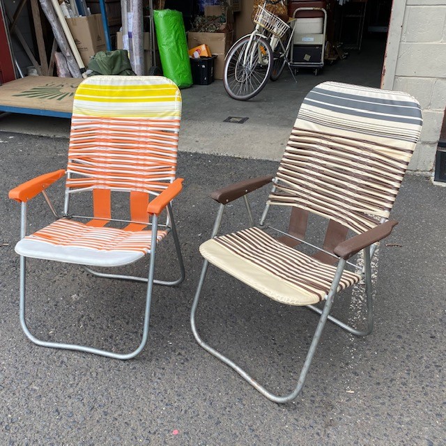 CHAIR, Beach - Retro Brown & Orange